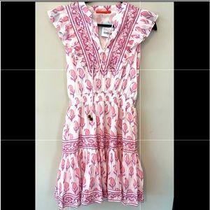 Oliphant smocked waist mini dress
